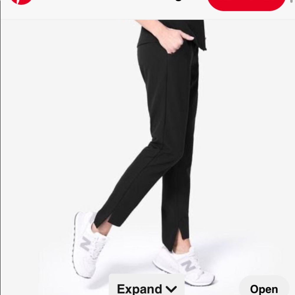 Black cropped scrub pants